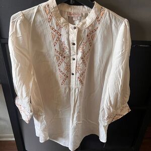 White Embroidered Blouse